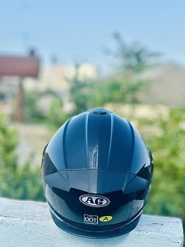 debilqe: AG markalı tam üzlü motosiklet dəbilqəsi - Korpus: parlaq qara — 4