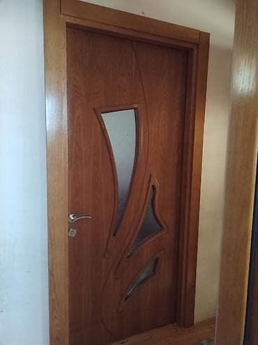 agac qapi: Taxta interyer qapısı – dekorativ şüşəli/model panelli - Material — 3