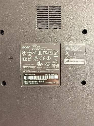 aser: Acer Aspire ES1-571-G2WG noutbuk dəsti Texniki xüsusiyyətlər: - — 4