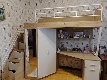 Uşaq/yeniyetmə üçün çoxfunksiyalı loft tipli mebel dəsti