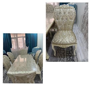 диван французская раскладушка: Для гостиной, Прямоугольный стол, 6 стульев — 1