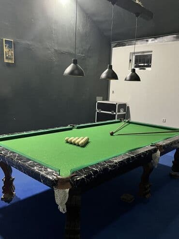 мраморный бильярдный стол цена: Bilyard stolunun tam komplekti - Klasik dizaynlı, qara mərmər naxışlı — 3