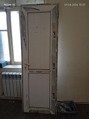 plastic qapi: Hamam üçün İşlənmiş Plastik qapı Çərçivə ilə, Ünvandan götürmə, Ödənişli çatdırılma — 5