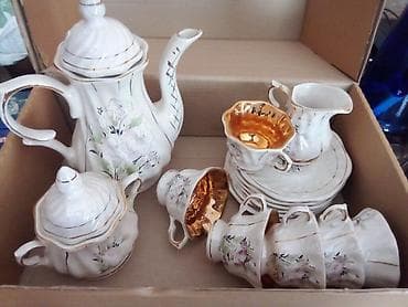 Çay dəsti, rəng - Ağ, Farfor