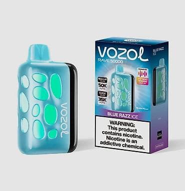 Ancaq Whatsapp.! Vozol Rave 5000 – Blue Razz Ice birdəfəlik