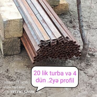 cox maraqli tort sekilleri: 20 lik turba metresi 1.50 ) profil 4 ün 2 yə 10 ədəd 6 metrə boyunda — 1