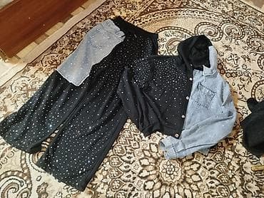 Qadın idman dəsti – 2 hissə - Rəng: qara və açıq cins mavisi