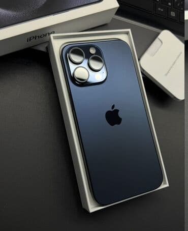 iphone 15 plus mavi: IPhone 15 Pro, 128 GB, Göy, Face ID — 1