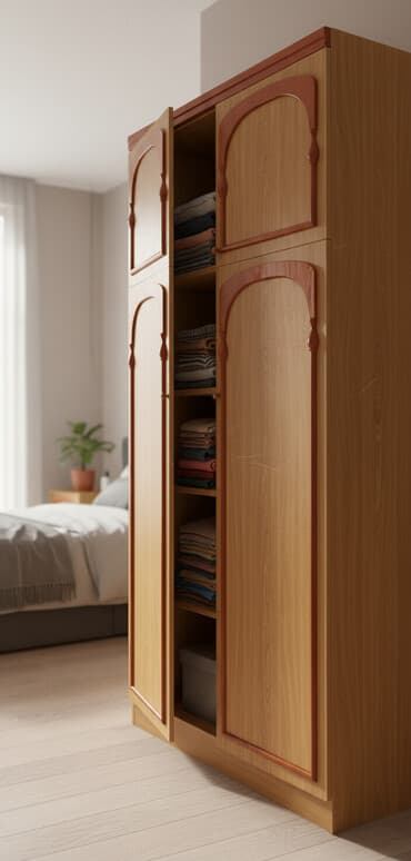 tavan taxtası: İşlənmiş, Açılan, 6 qapı Düz dolab, Qarderob, paltar dolabı, Rusiya — 2