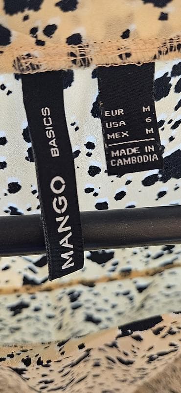 cins: Mango Basics qadın bluzası - Model: qısaqol, rahat kəsim - Ölçü: M — 3