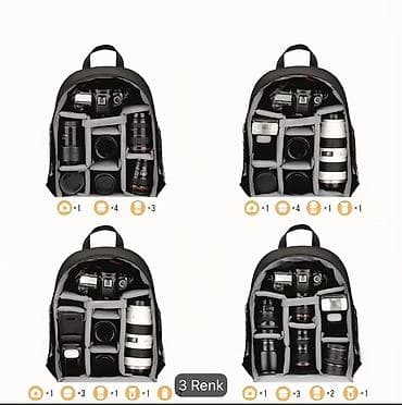 video reqstrator: Fotoqrafiya üçün çoxməqsədli kamera çantası/backpack - Daxili — 3