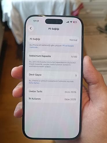IPhone 17 Pro, 512 GB, Göy, Zəmanət