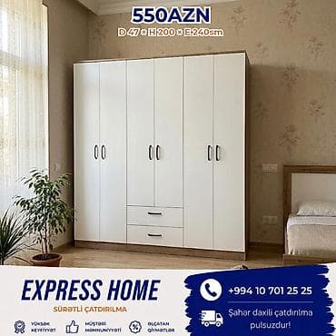 Yeni, 6 qapı, Siyirməli, Açılan, Düz dolab