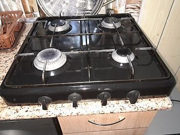 Qaz sobası Stolüstü, 4 gözlü, İşlənmiş