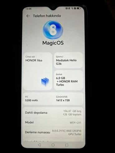 honor x6 ekran qiymeti: Honor X6a, 128 GB, rəng - Gümüşü, Barmaq izi, Face ID, İki sim kartlı — 4