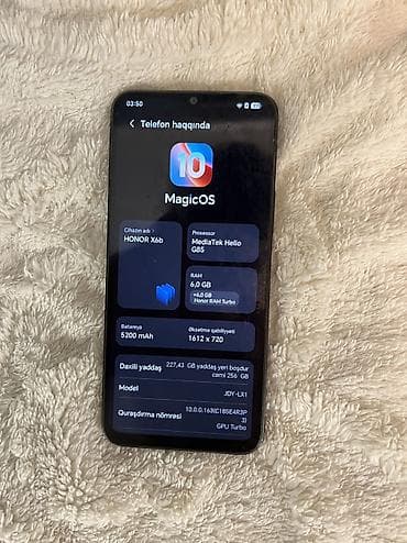 elden ring disk: Honor X6b, 256 GB, rəng - Qara, Barmaq izi, Face ID — 9