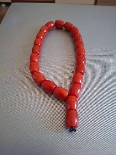 bijuteri: Mərcan təsbeh – açıq qırmızı rəng - Mənşə: Hind Okeanı sahili, Afrika — 1