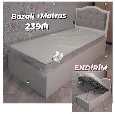 Yeni, Təknəfərlik çarpayı, Bazalı, Matras ilə, Siyirməsiz