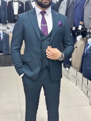 Другая мужская одежда: Kişi Kostyum Dəstləri - Klassik və modern kəsim: dar siluet, çiynə — 8