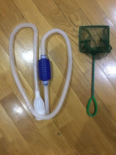 Сачёк для ловли рыб. Шланг для замены воды в аквариуме lalafo.az -da Сачёк для ловли рыб. Шланг для замены воды в аквариуме