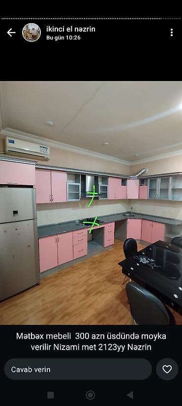 svarka aparati satilir: Mətbəx mebeli dəstləri 1) Dəst 1 - Rəng: krem/qəhvəyi kombinasiya - — 4