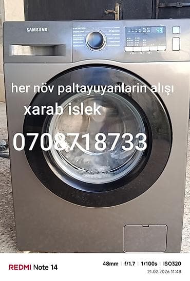 Xarab işlek paltayuyan alisi - Hər model və markadan paltaryuyan
