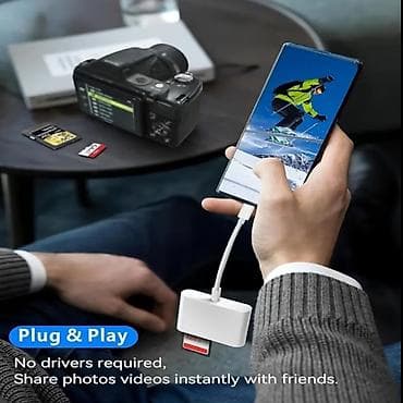 USB-C Kart Oxuyucu və OTG Adapter - 3-i 1-də dizayn: SD kart yuvası — 3