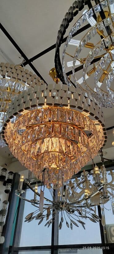 kalidor ucun lustur: Çılçıraq, 10 və daha çox lampa, Metal — 2