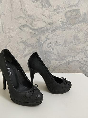 ayaqqabi 36: Qadın ayaqqabıları – 2 cüt yüksək daban 36 olcu. Qara olan temiz — 1
