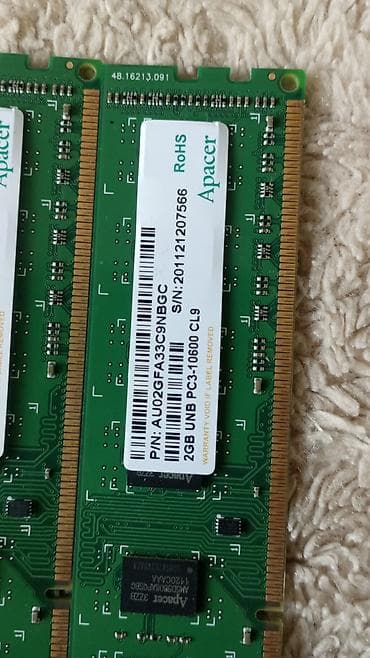 Operativ yaddaş (RAM) Apacer, 2 GB, 1333 Mhz, DDR3, PC üçün — 2
