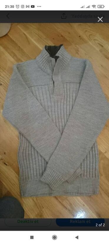 зеленая мужская кофта: Qalın jaket — 2