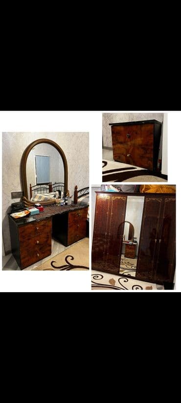 Аккумуляторы: Двуспальная кровать, Шкаф, Комод, Трюмо, Б/у — 1