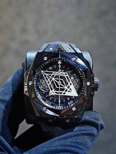 бу вещи: Hublot Big Bang Sang Bleu (qara) • Korpus: çoxbucaqlı dizaynlı, qara — 1