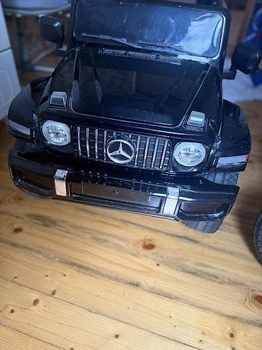 Uşaq üçün elektrikli minik maşını – Mercedes G-class üslubunda, qara — 2
