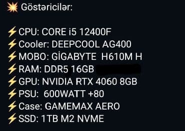Noutbuk və netbuklar: Bu oyun kompüteri yüksək performanslı komponentlərlə təchiz olunub — 1