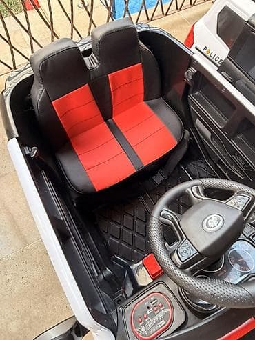 Uşaq üçün elektrik maşınları: Uşaqlar üçün polis üslublu elektrikli mini avtomobil. Şəkillərdə — 3