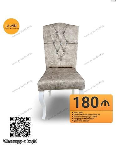 Klassik dizaynlı yumşaq oturacaqlı stol stulu. Xüsusiyyətlər: - Dəst lalafo.az -da Klassik dizaynlı yumşaq oturacaqlı stol stulu. Xüsusiyyətlər: - Dəst