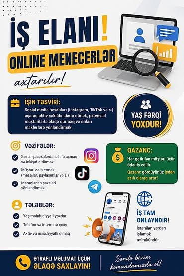 Makler tələb olunur, Təcrübəsiz, Dəyişən növbəli