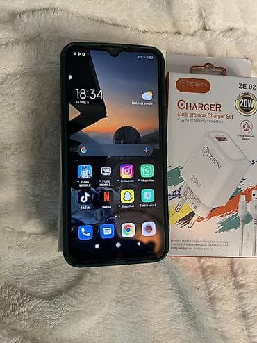 redmi 11a: Redmi 9A, 32 GB, rəng - Göy, Barmaq izi — 4