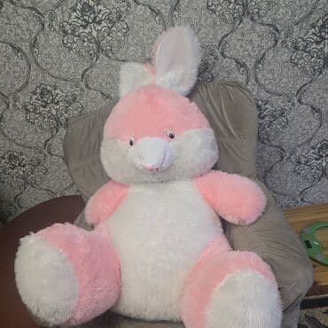 Nəhəng plyuş dovşan oyuncağı - Rəng: açıq çəhrayı və ağ - Yumşaq, sıx lalafo.az -da Nəhəng plyuş dovşan oyuncağı - Rəng: açıq çəhrayı və ağ - Yumşaq, sıx