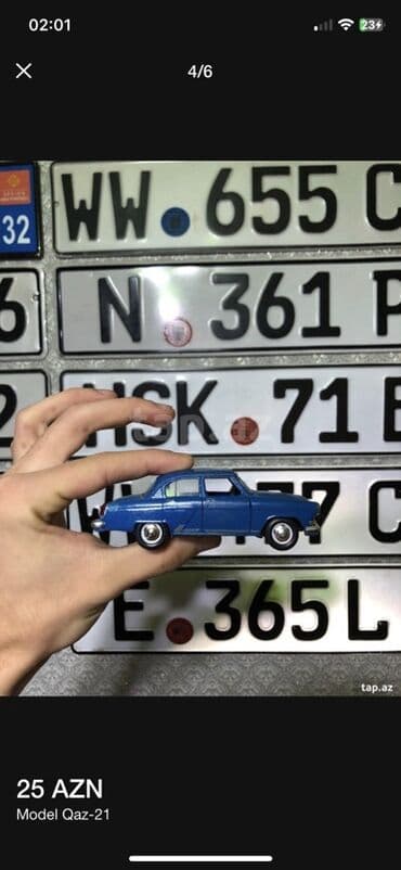 model masinlar: QAZ-21 model avtomobilin metal miniatur modeli - Rəng: mavi - Korpus — 4