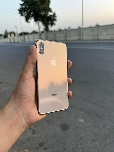 iphone apple 6s: IPhone Xs Max, 256 GB, Qızılı, Zəmanət, Simsiz şarj, Face ID — 2