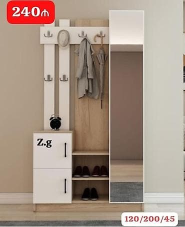 dehliz mebelleri: *Dəhliz Dolabı 💫 240Azn* ◻️İstehsalı:Rusiya Laminatı 18/lik *◻️Rəng — 1
