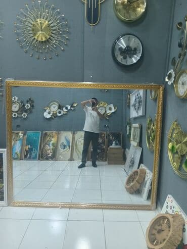 Güzgü Divar üçün, Düzbucaqlı, Dekorativ, Çərçivə ilə