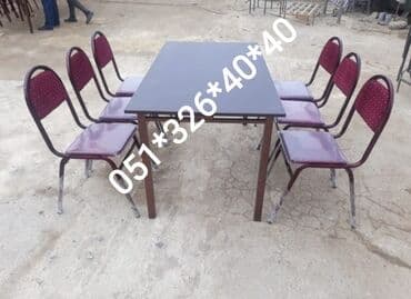 Masa və oturacaq dəstləri: Qonaq otağı üçün, Yeni, Açılan, Dördbucaq masa, 2 stul — 25