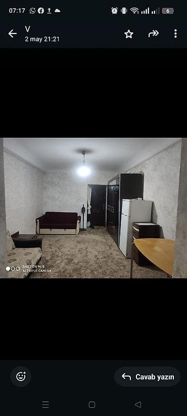 gence kiraye menzil: Qarayev de metroya yaxin 4/3 mertebedinde 1 otaqli ev 350 azn mûşderi — 4