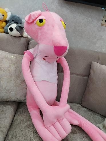 oyuncaq mikrofon: Böyük ölçülü Pink Panther plyuş oyuncağı - Rəng: açıq çəhrayı, burun — 1