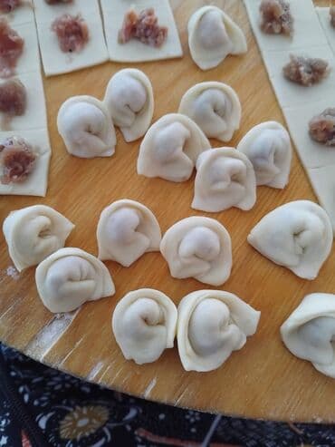 Əl işı qor dumpling – “düşbərə” hazırlığı - Ev üsullu, xəmiri nazik