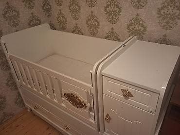 plastik komod: Oğlan və qız üçün, Dördbucaq, Beşik, Dəstsiz, Matras ilə, Yellənmə mexanizmsiz — 5