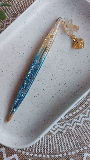 epoksit: Epoksid qatqılı bəzəkli qələm və aksesuarlar - Şəffaf epoksid — 2